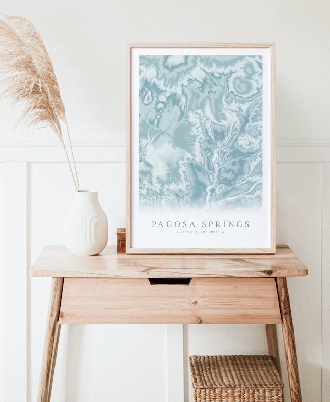 Pagosa Springs CO Map Print