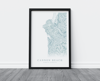 Cannon Beach OR Map Print