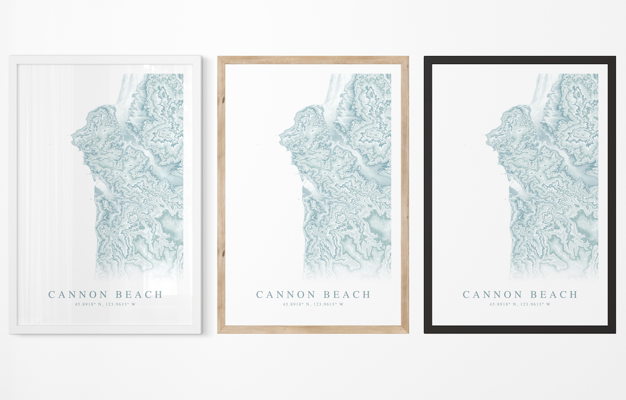 Cannon Beach OR Map Print