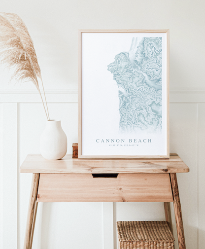 Cannon Beach OR Map Print