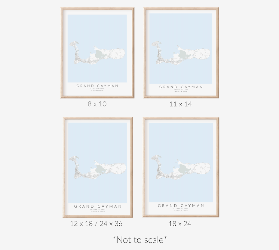 Grand Cayman Map Print