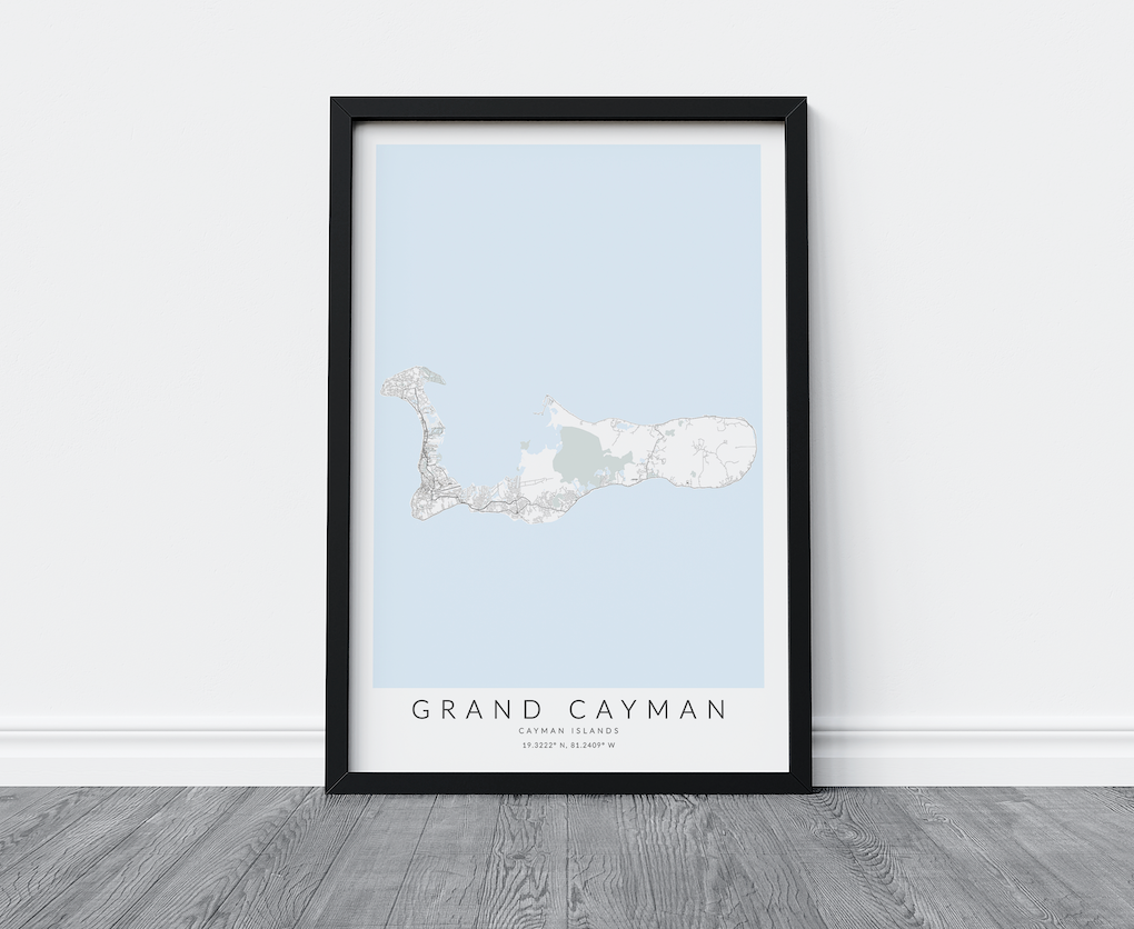 Grand Cayman Map Print