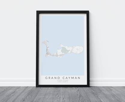 Grand Cayman Map Print