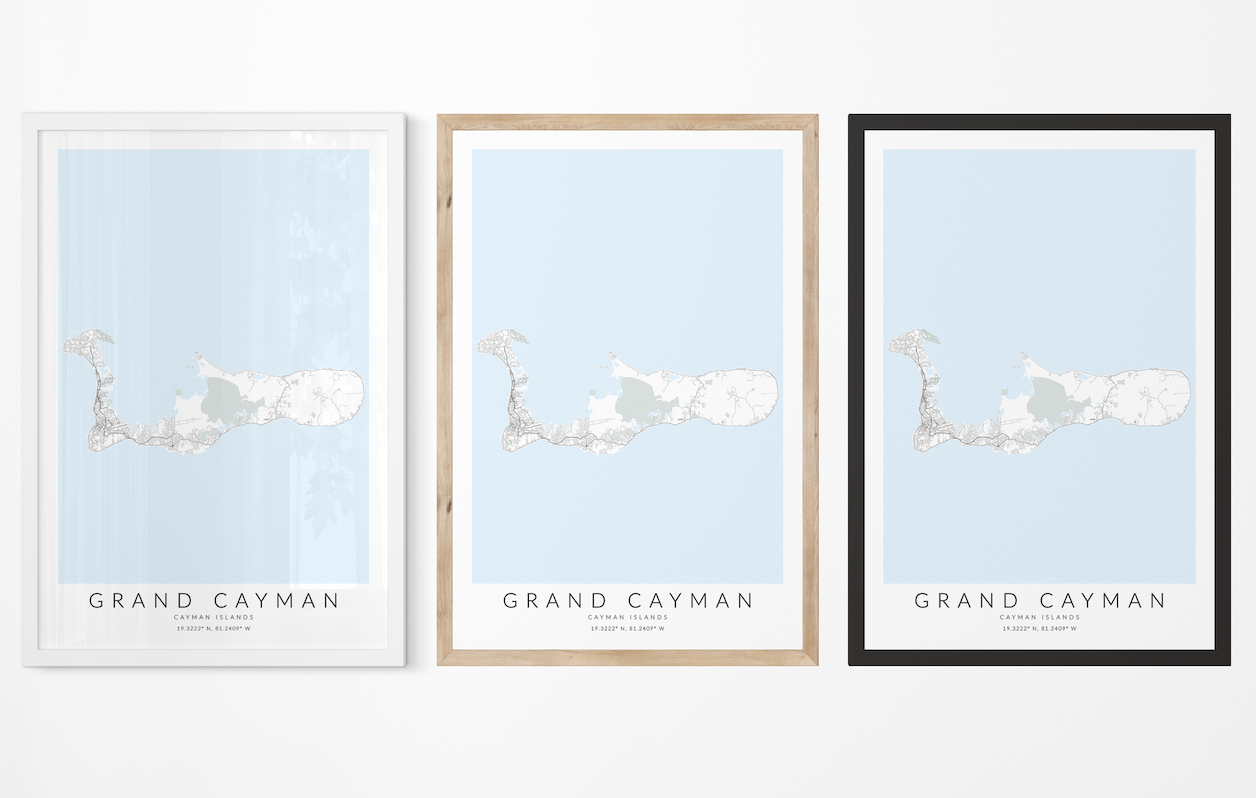 Grand Cayman Map Print