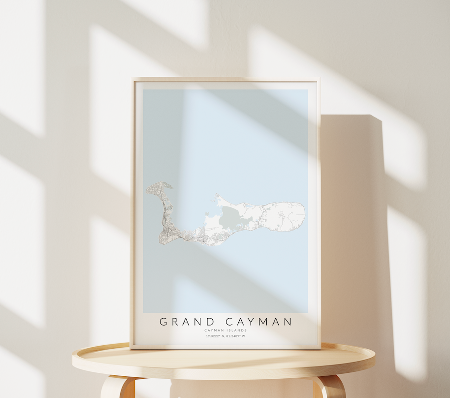 Grand Cayman Map Print