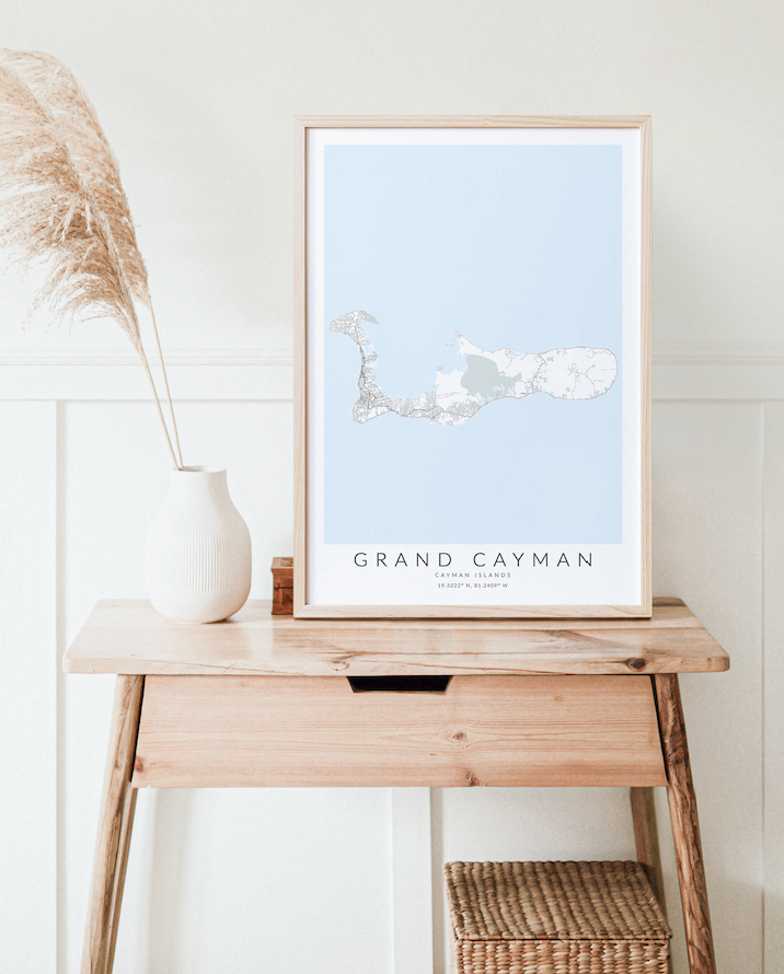 Grand Cayman Map Print