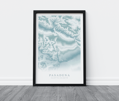 Pasadena CA Map Print