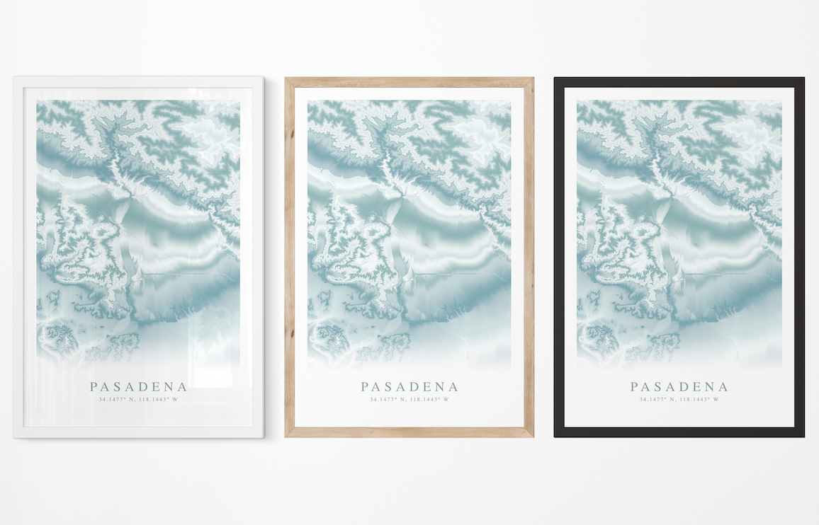 Pasadena CA Map Print