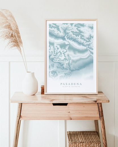Pasadena CA Map Print
