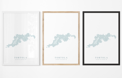 Tortola BVI Map Print