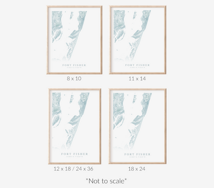 Fort Fisher Map Print