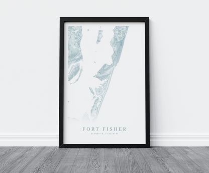 Fort Fisher Map Print