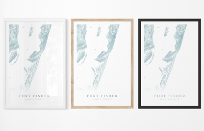 Fort Fisher Map Print
