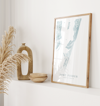 Fort Fisher Map Print