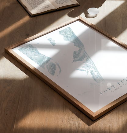 Fort Fisher Map Print