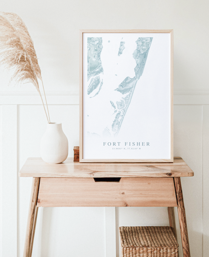 Fort Fisher Map Print