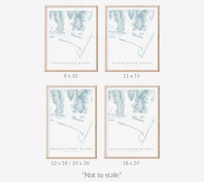 Shackleford Banks Map Print