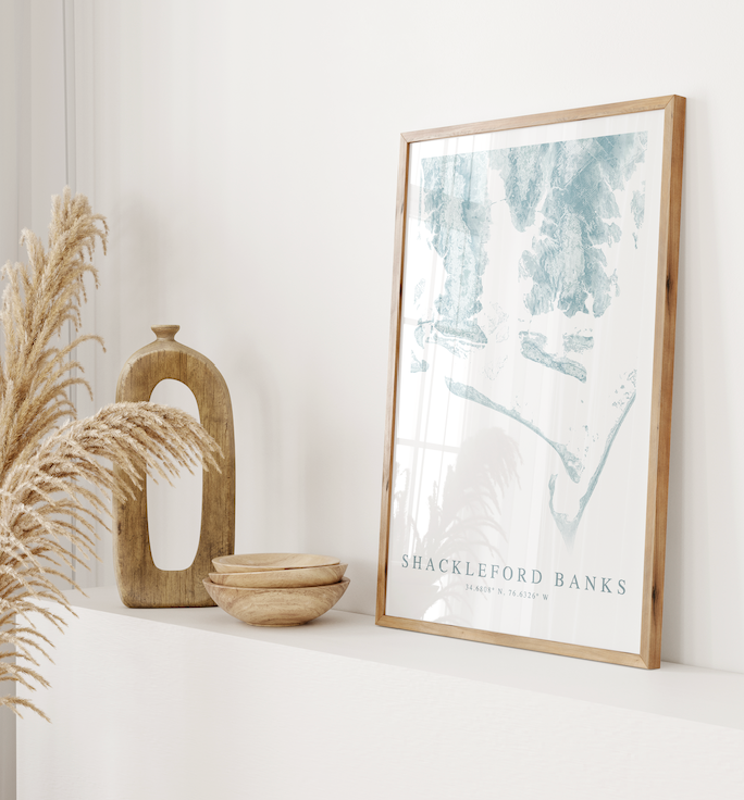 Shackleford Banks Map Print