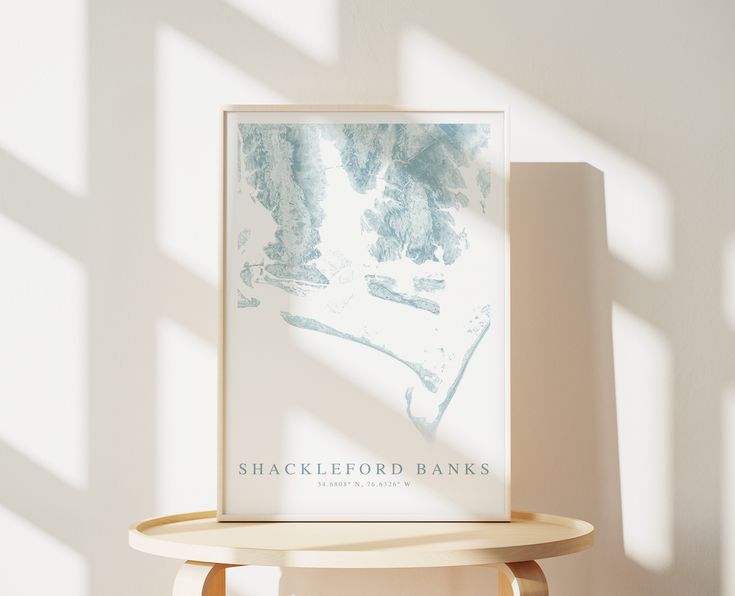 Shackleford Banks Map Print