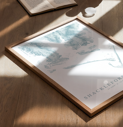 Shackleford Banks Map Print
