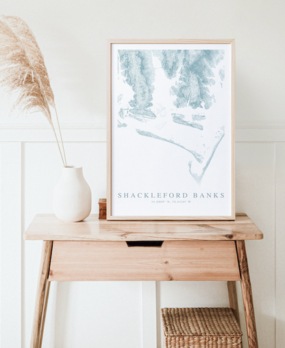 Shackleford Banks Map Print