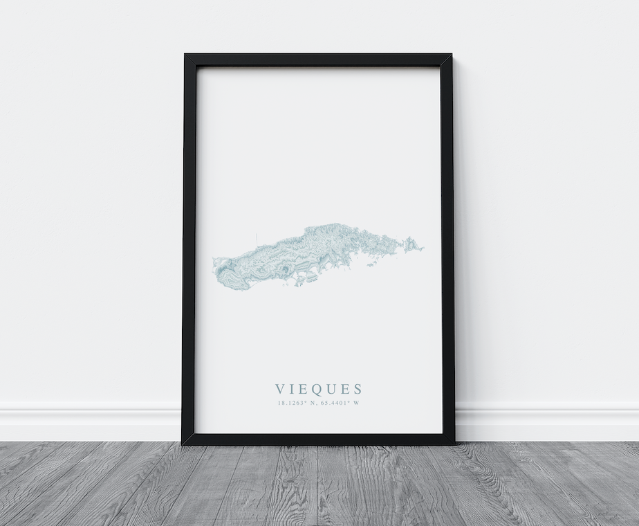 Vieques Map Print