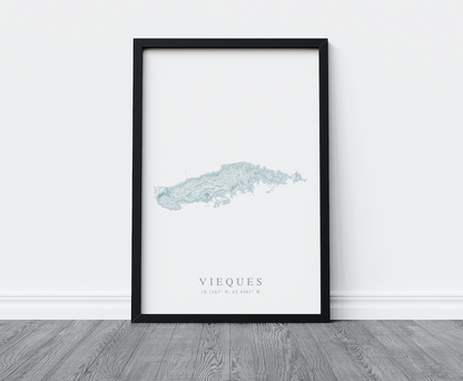 Vieques Map Print