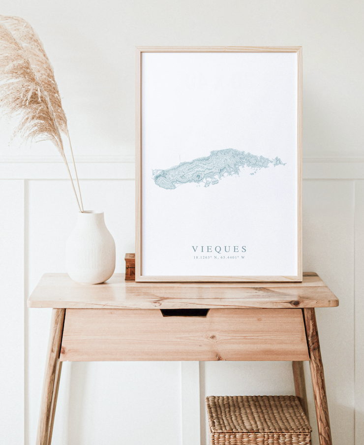 Vieques Map Print