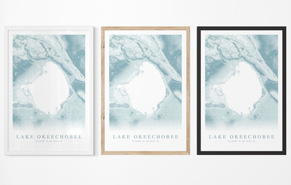 Lake Okeechobee Map Print