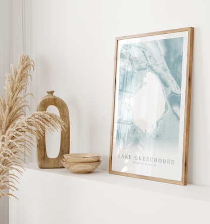 Lake Okeechobee Map Print