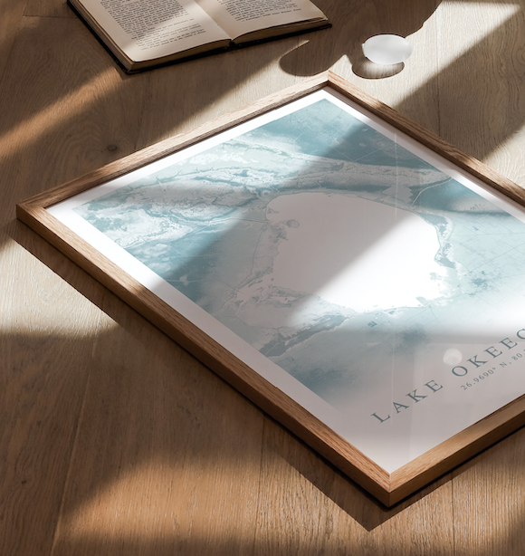 Lake Okeechobee Map Print