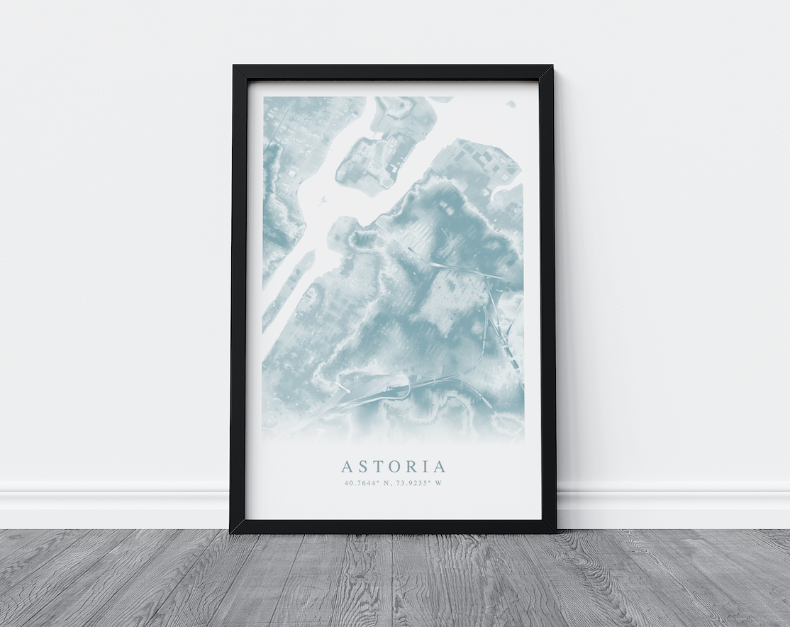 Astoria NY Map Print