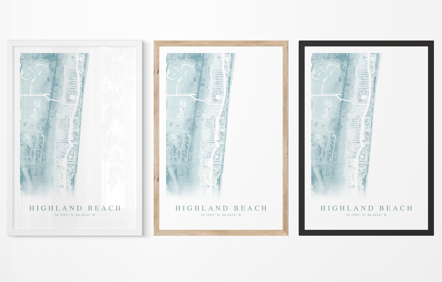 Highland Beach Map Print