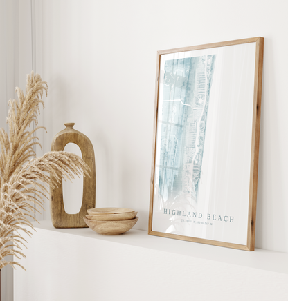 Highland Beach Map Print
