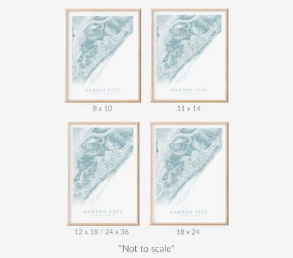 Garden City SC Map Print