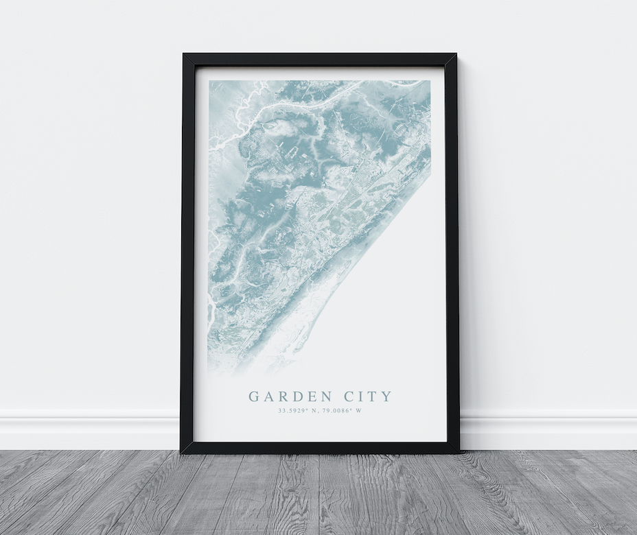 Garden City SC Map Print