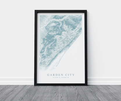 Garden City SC Map Print