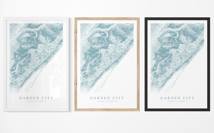 Garden City SC Map Print