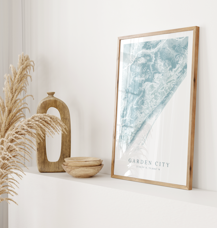 Garden City SC Map Print