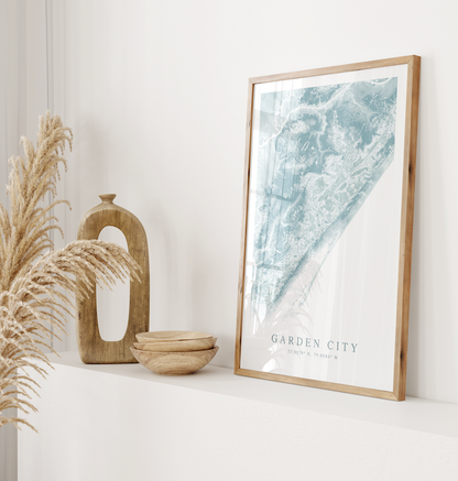 Garden City SC Map Print