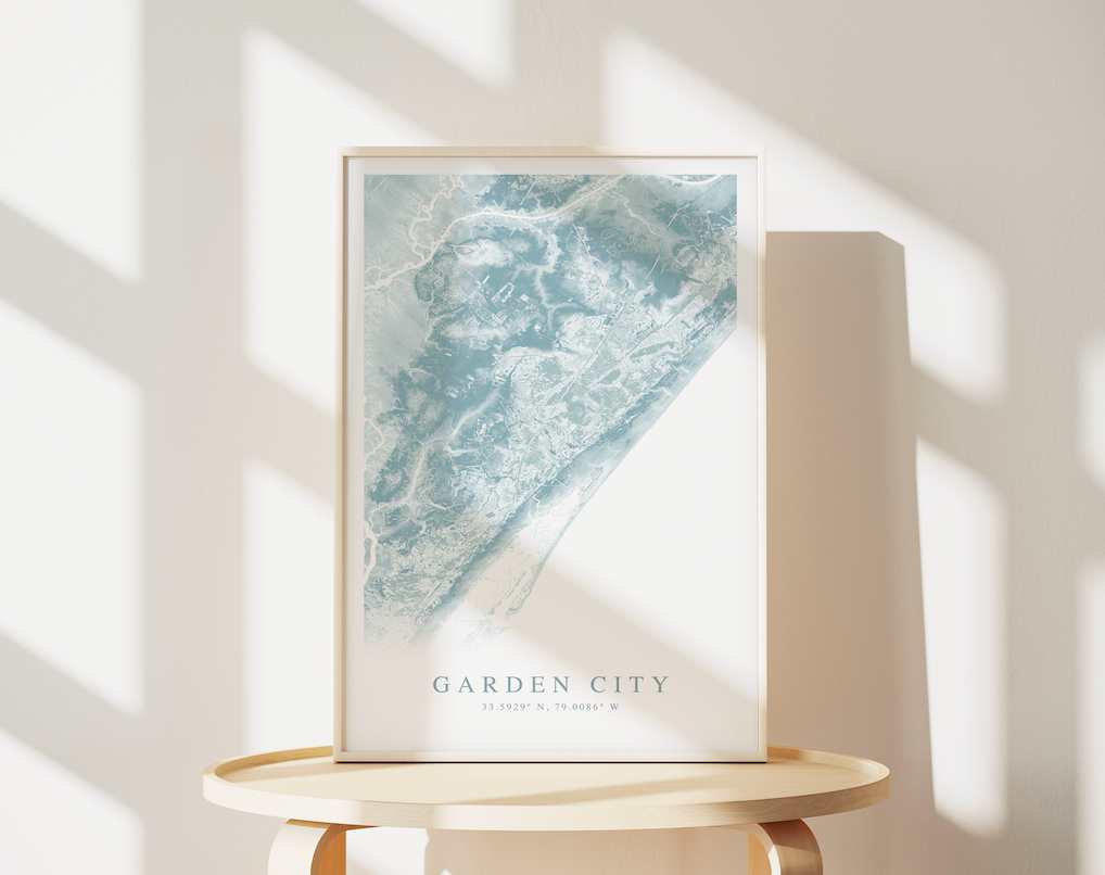 Garden City SC Map Print