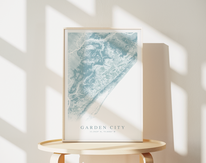 Garden City SC Map Print