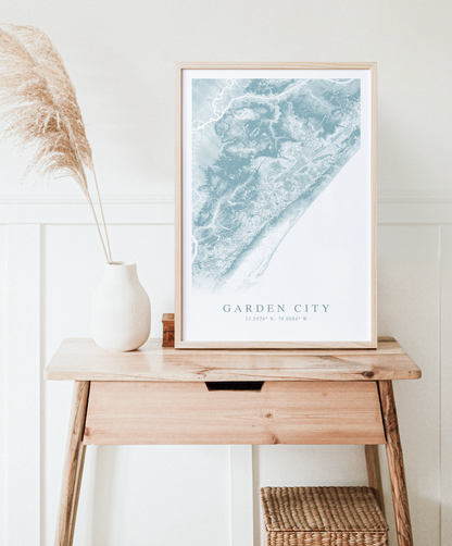 Garden City SC Map Print