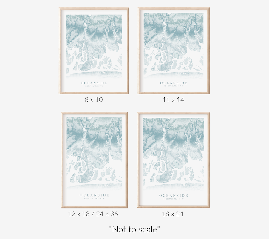 Oceanside NY Map Print