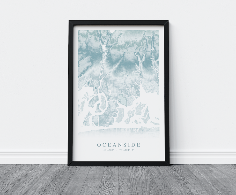 Oceanside NY Map Print