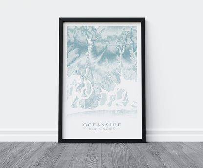 Oceanside NY Map Print