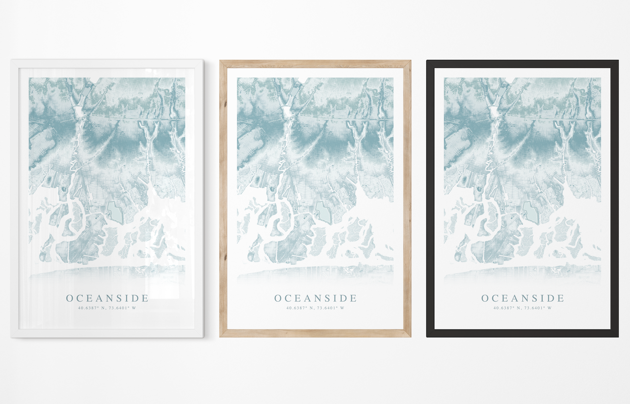 Oceanside NY Map Print