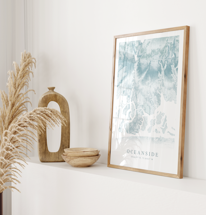 Oceanside NY Map Print