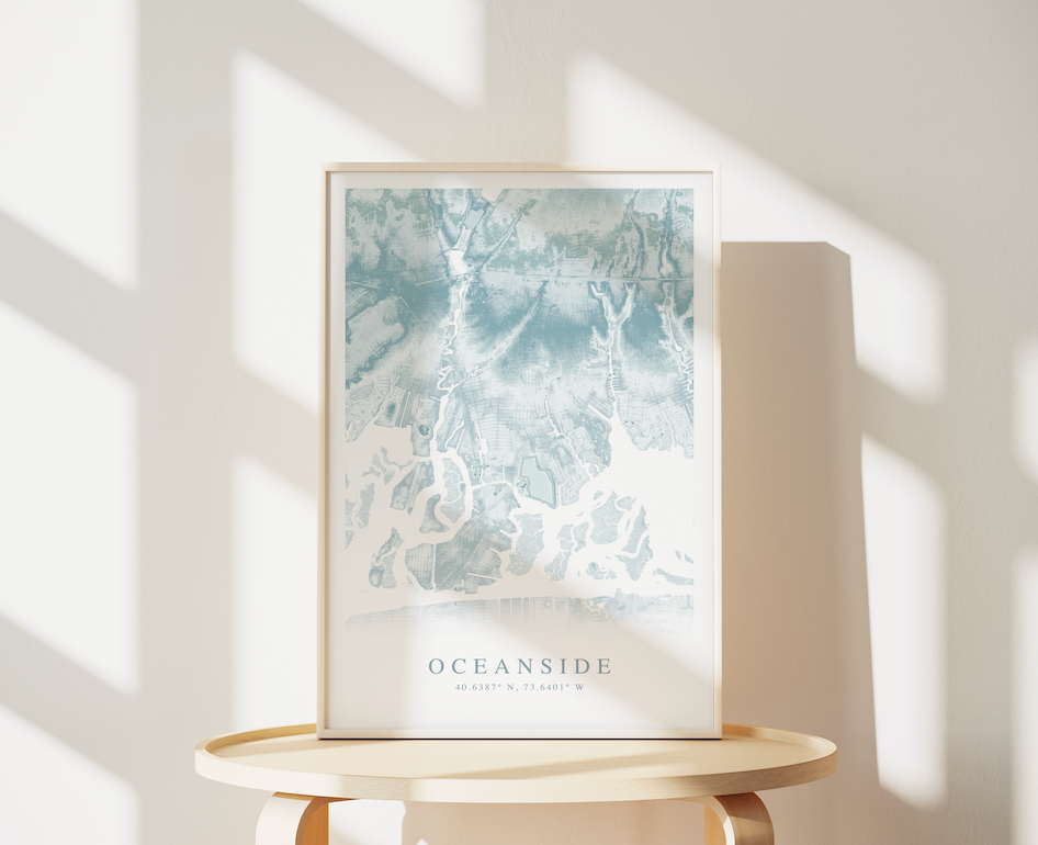 Oceanside NY Map Print