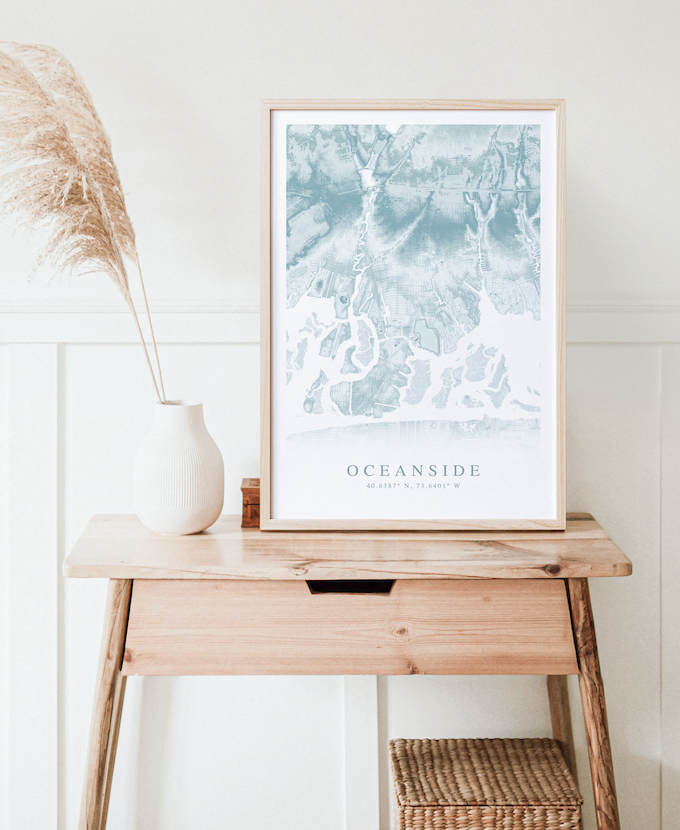 Oceanside NY Map Print
